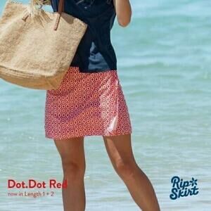 Ripskirt Hawaii Red&White Circle Print Mini Skirt Sz.S